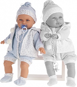 Интерактивная кукла Бенита в голубом, озвученная, 55 см. (Antonio Juan Munecas, 1901B)